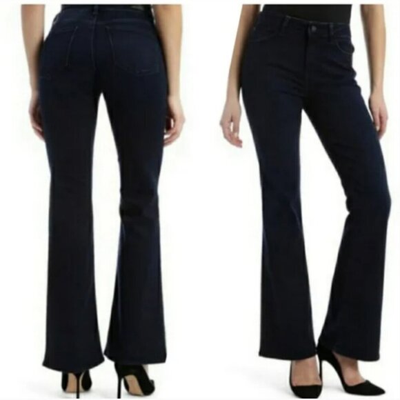NWT Mavi Gold High Rise Flare Leg Dark Wash Indigo 70's Stretch Jeans Size 31 - Picture 1 of 10
